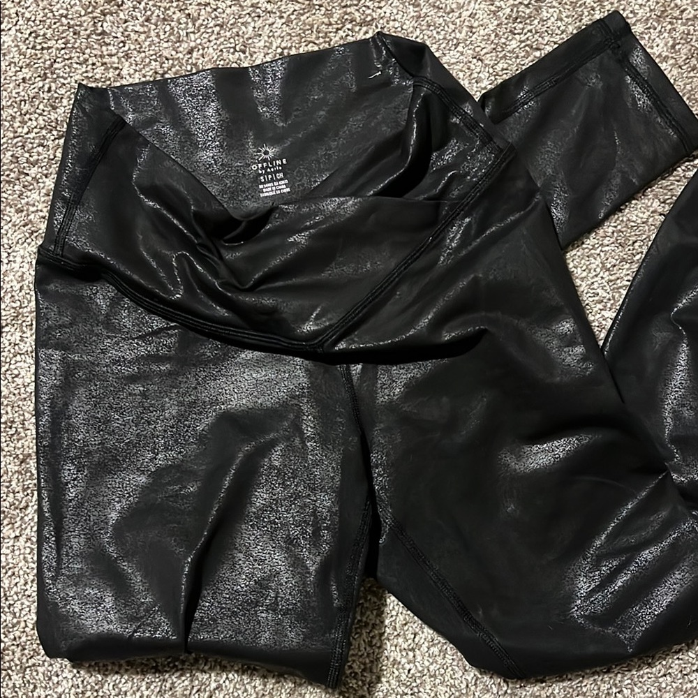 Spanx Black Faux Leather Leggings
